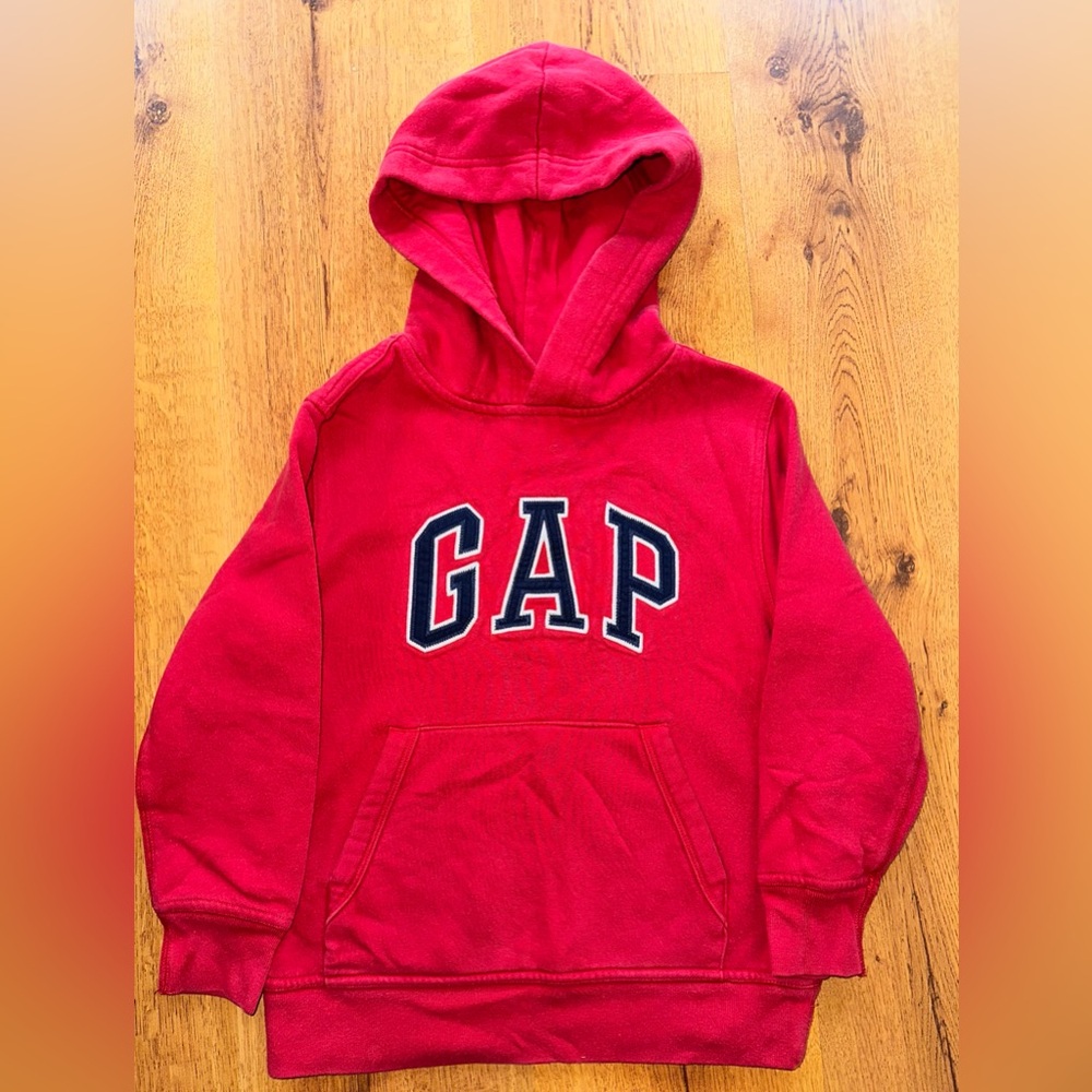 Gap Kids Red Embroidered Hoodie Size Youth Small